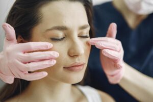 woman receiving a calm treatment at agoura hills medspa