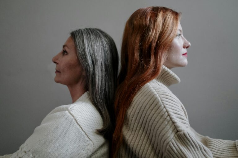 Back-to-back female models showing strong, vibrant hair for PRP hair loss therapy in Agoura Hills