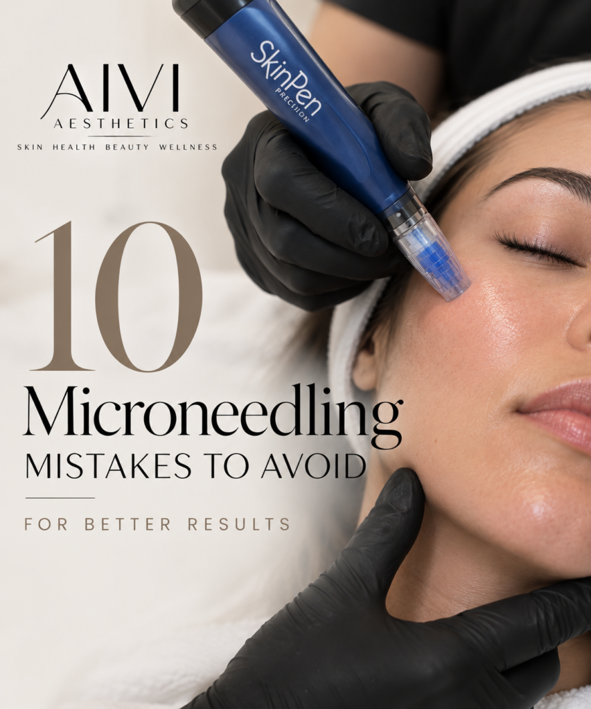 Microneedling treatment for acne scars and skin texture at AIVI Aesthetics in Agoura Hills